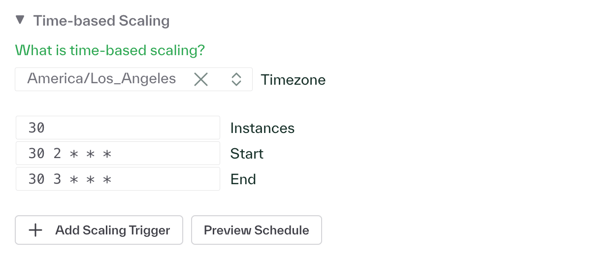 scheduled autoscaling