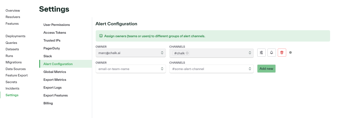 Alert Configuration