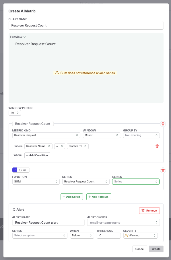 Create a metric