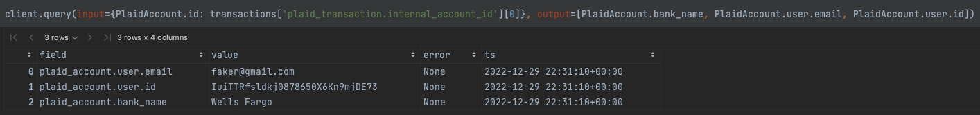 Pretty Print Query Response