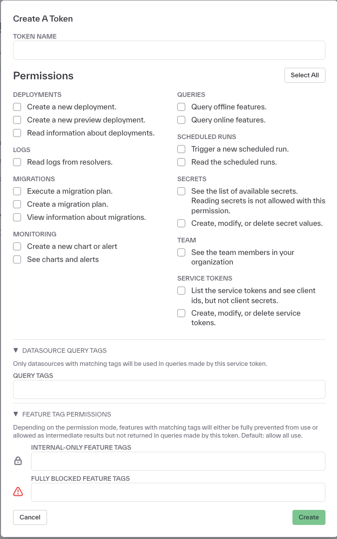 datasource and feature level rbac